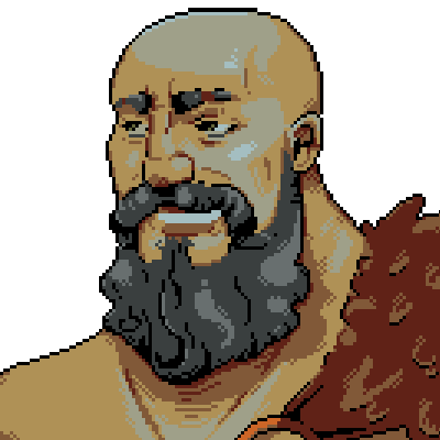 Pixel art portrait by Jon Romero Ruiz